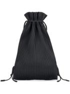 Homme Plissé Issey Miyake Drawstring Pleated Backpack - Black