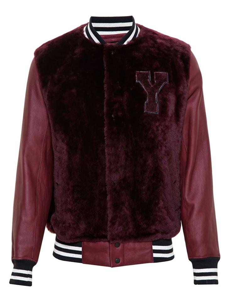Yves Salomon Contrast Teddy Jacket