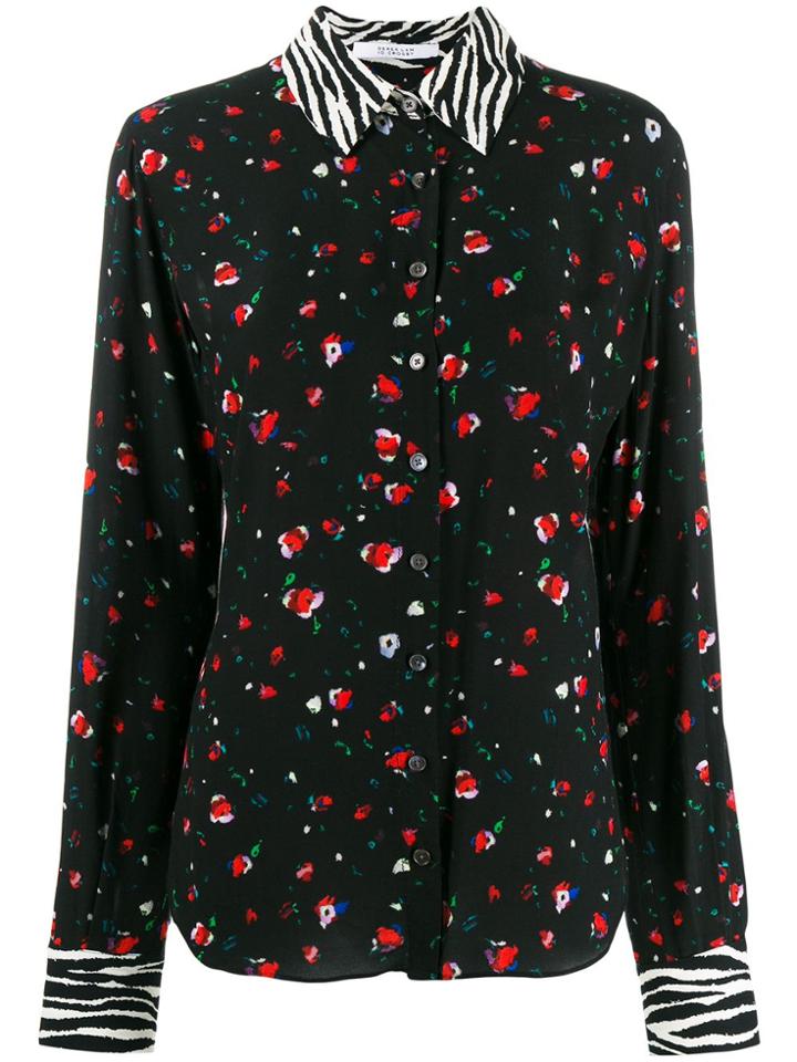 Derek Lam 10 Crosby Kosma Slim Button Down Splatter Floral Shirt -
