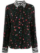 Derek Lam 10 Crosby Kosma Slim Button Down Splatter Floral Shirt -