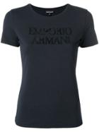 Emporio Armani Sequin Logo T-shirt - Blue