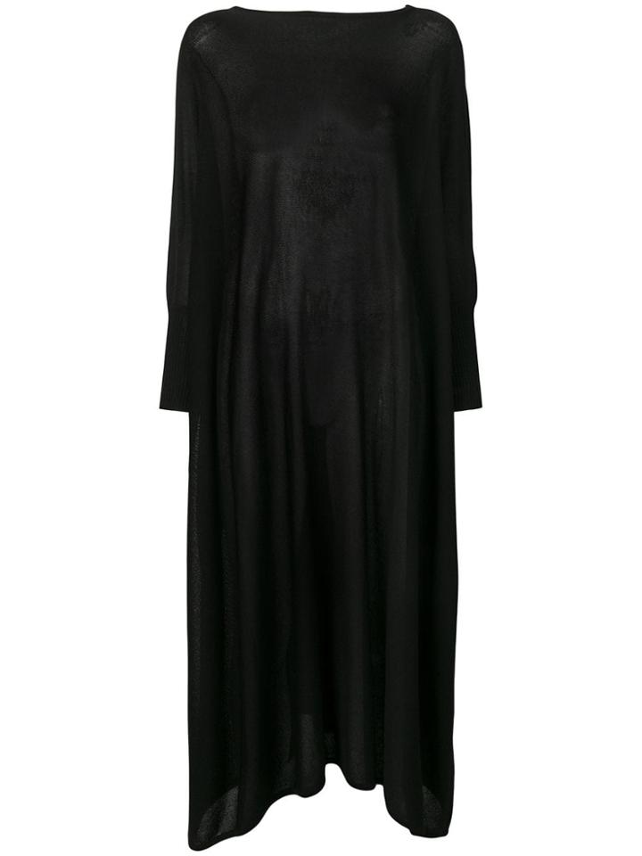 Sartorial Monk Oversized Knitted Jumper Dress - Black