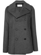 Saint Laurent Double Breasted Short Peacoat - Grey
