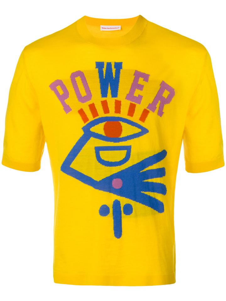 Walter Van Beirendonck Short Sleeve Sweater - Yellow & Orange