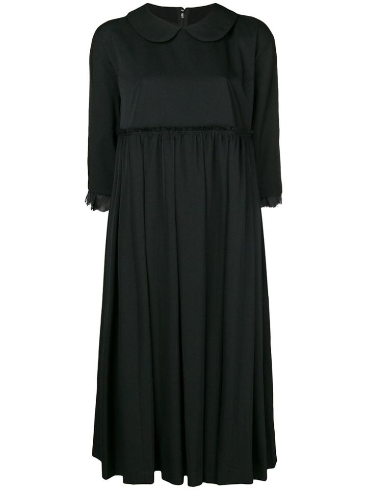 Comme Des Garçons Comme Des Garçons Flared Pleated Dress - Black