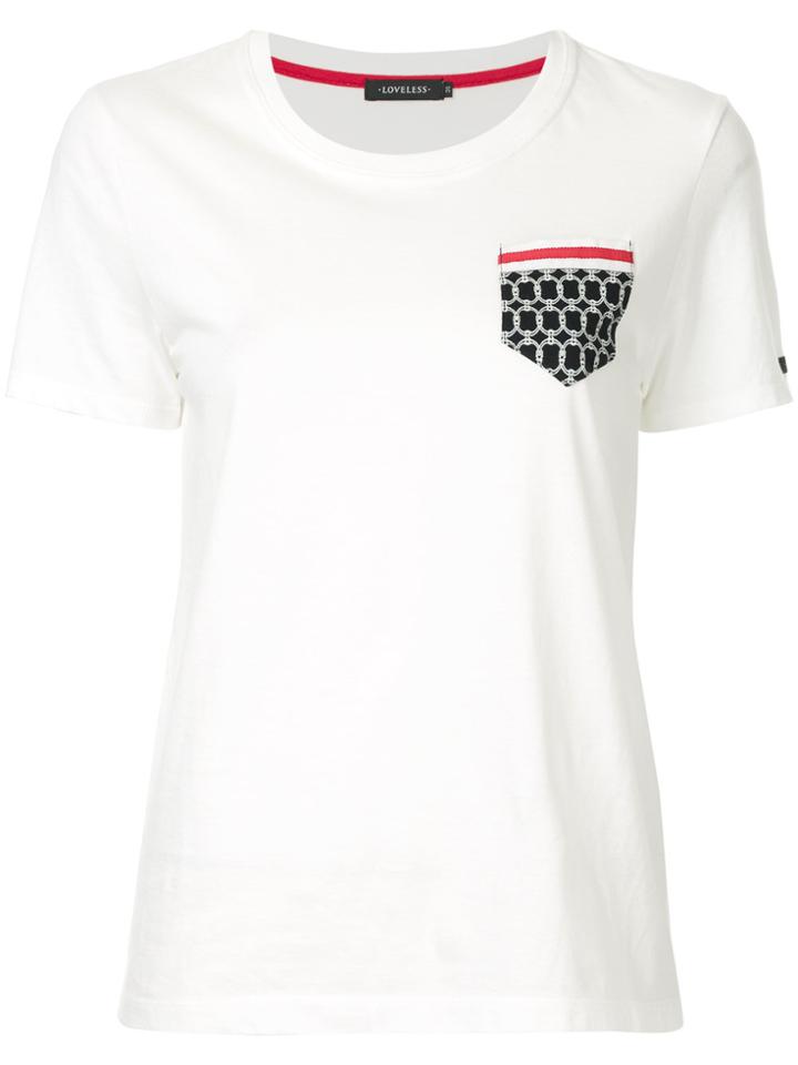Loveless Printed Pocket T-shirt - White