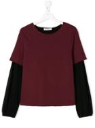 Dondup Kids Two-tone Sweatshirt - Red