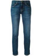 Current/elliott Straight Cropped Jeans, Women's, Size: 27, Blue, Cotton/polyester/spandex/elastane