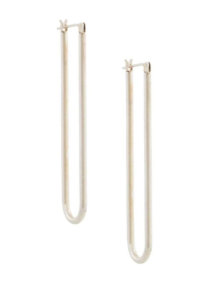 E.m. Slim Hoop Earrings - Metallic