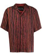 Martine Rose Striped Button-up Shirt - Red