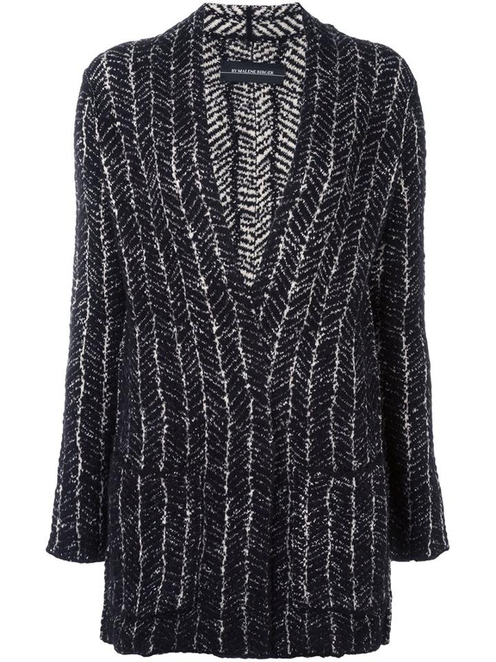 By Malene Birger Patch Pocket Cardigan, Women's, Size: Small, Black, Acrylic/polyamide/wool/alpaca