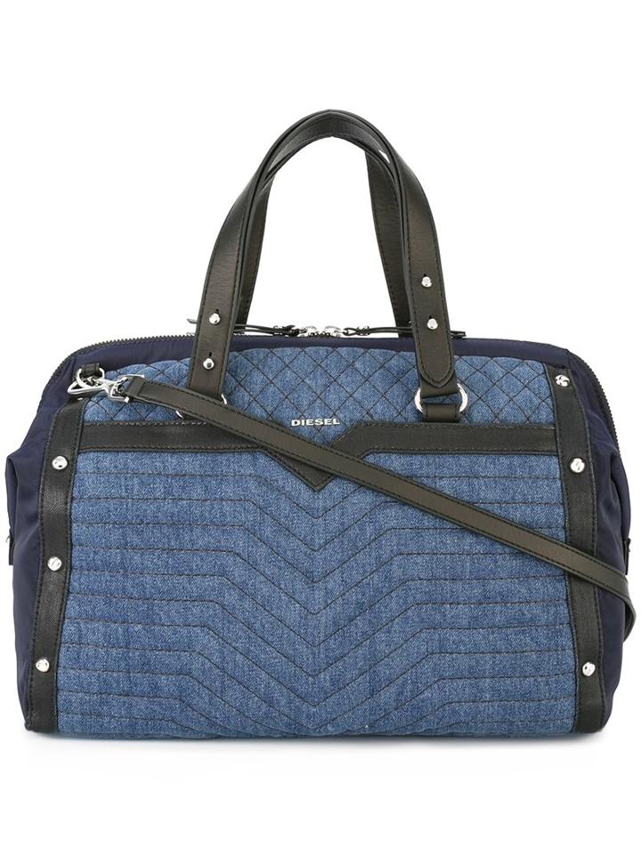 Diesel Multi Quilted Tote Bag, Women's, Blue