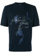 Signature T-shirt - Men - Cotton - Xl, Blue, Cotton, Emporio Armani