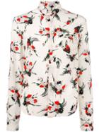 Marni - Floral Printed Shirt - Women - Silk - 44, Women's, Nude/neutrals, Silk