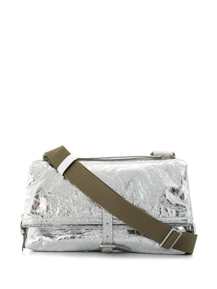 Maison Margiela Metallic Crinkle-effect Crossbody Bag - Silver