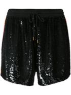 Ashish - Sequin Shorts - Women - Silk - S, Black, Silk