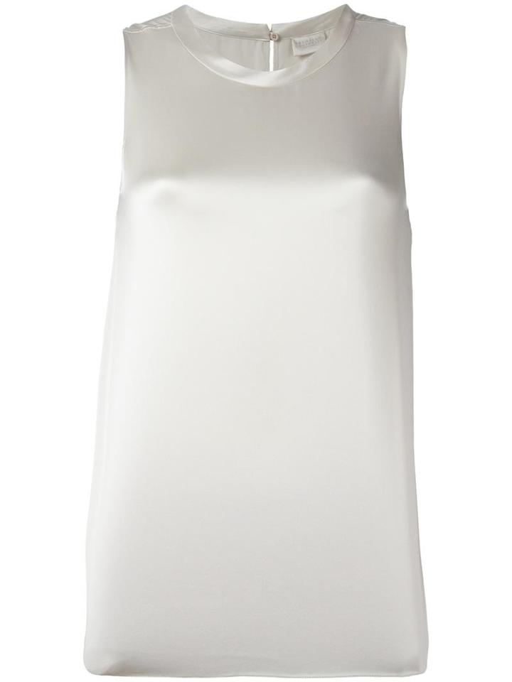 Brunello Cucinelli Sleeveless Top, Women's, Size: Large, Nude/neutrals, Silk/spandex/elastane