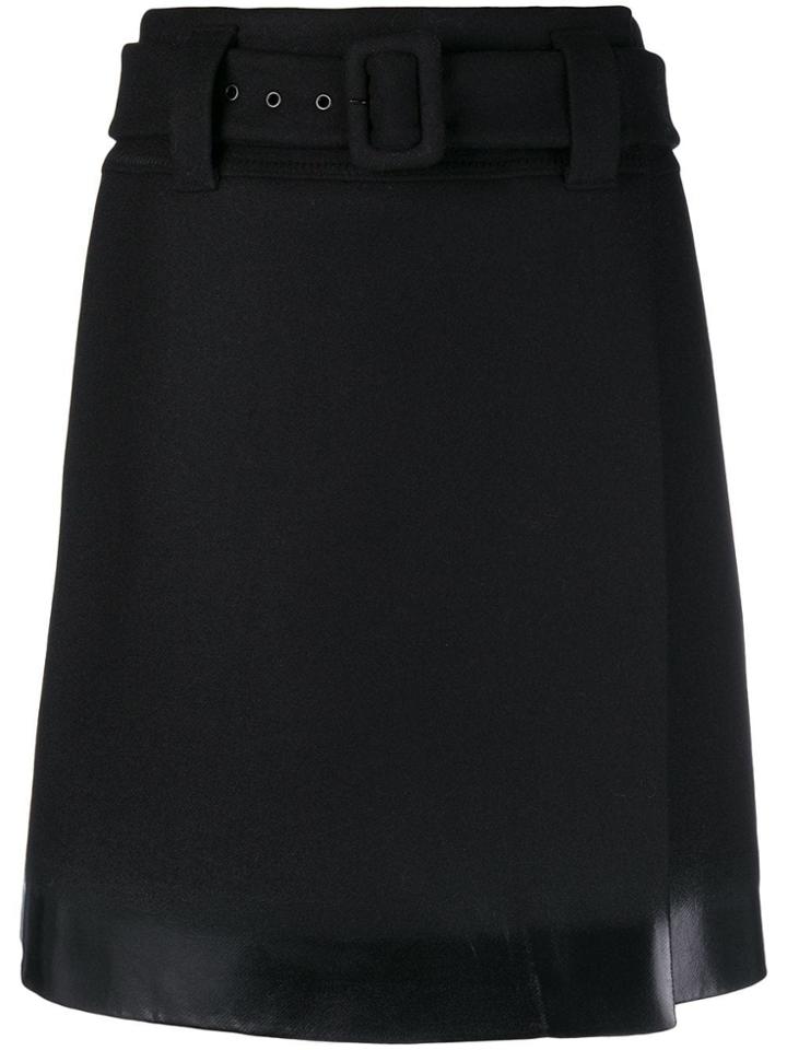 Prada Short Belted Skirt - Black