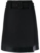 Prada Short Belted Skirt - Black