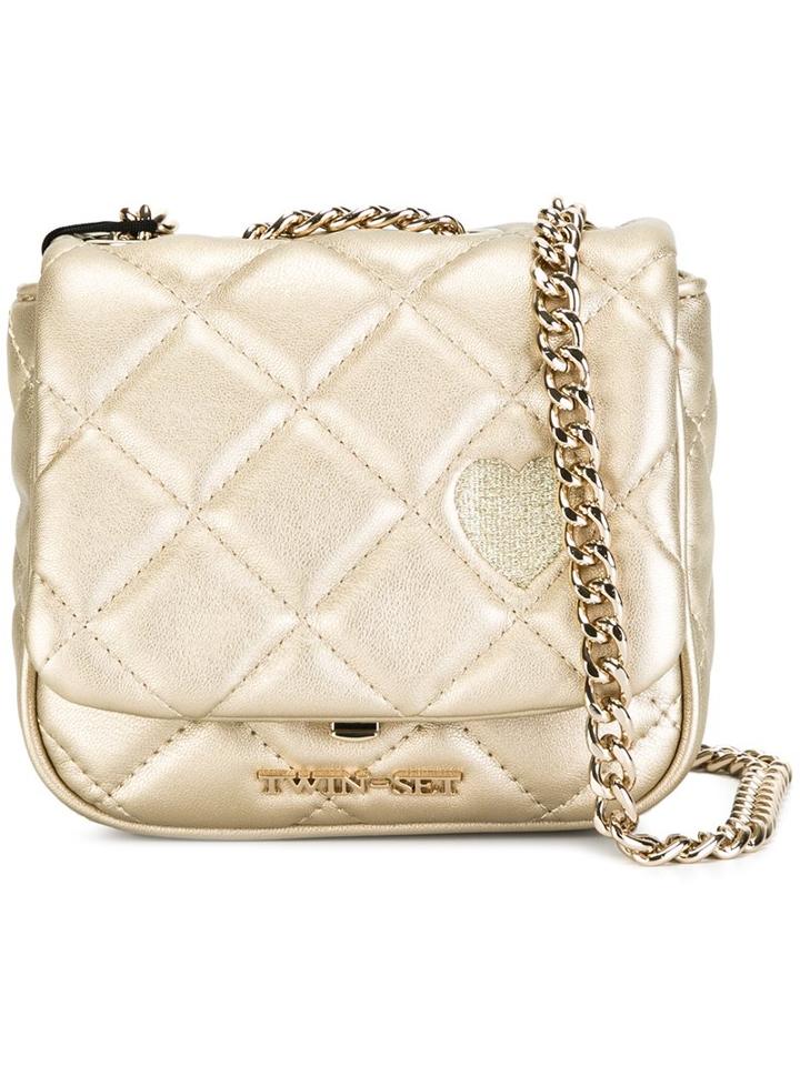 Twin-set Quilted Crossbody Bag, Women's, Grey