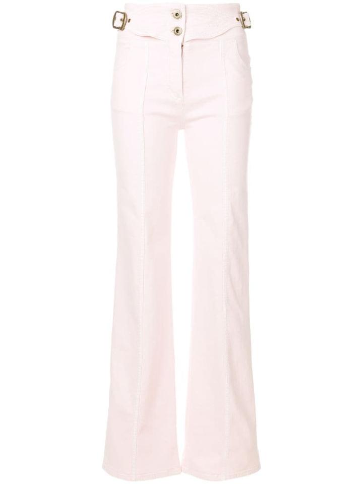 Chloé High-waisted Flared Trousers - Pink