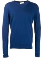 Etro V-neck Sleeve Detail Knit Jumper - Blue