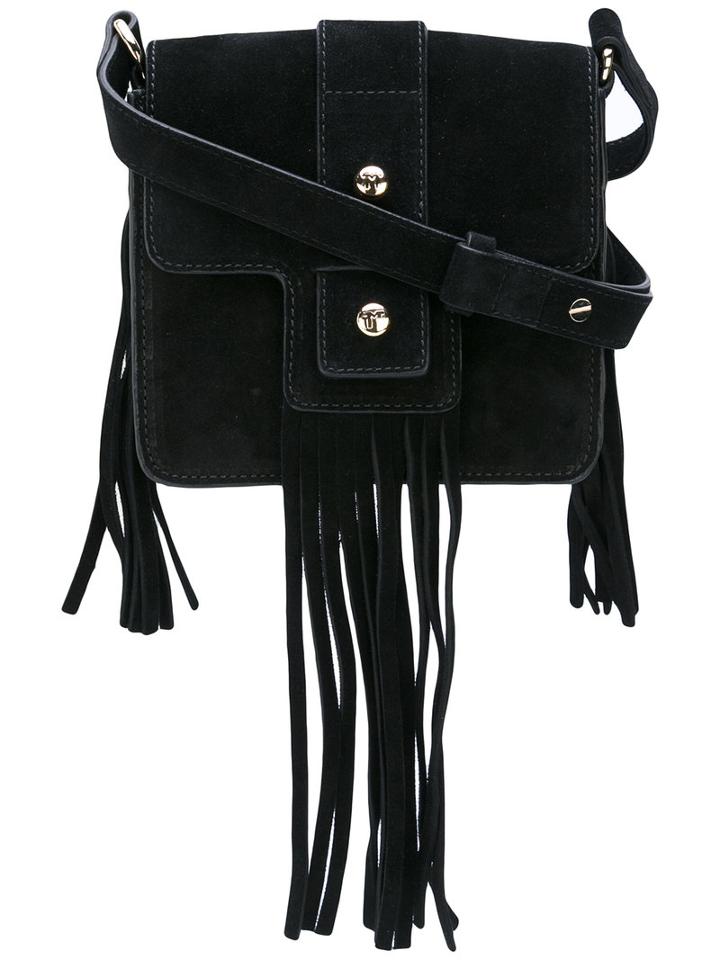 Lou Satchel - Women - Cotton/calf Suede - One Size, Black, Cotton/calf Suede, Tila March