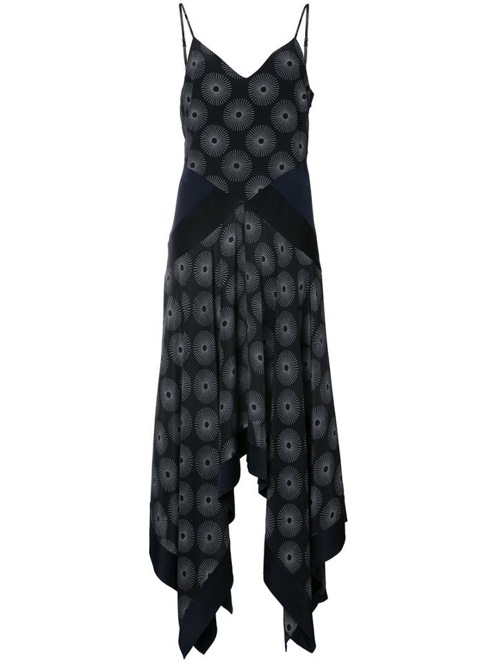 Diane Von Furstenberg - Scarf Hem Midi Dress - Women - Silk - 2, Black, Silk