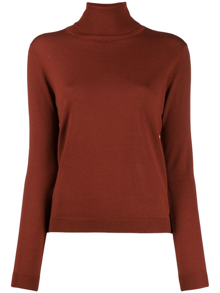 Aspesi Turtleneck Fine Knit Jumper - Brown
