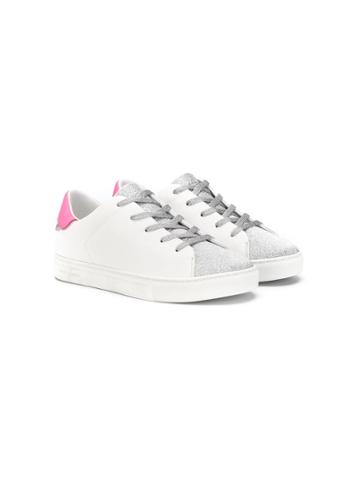 Crime London Kids Contrast Lace-up Snakers - White