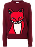 P.a.r.o.s.h. Fox Intarsia Sweater - Red