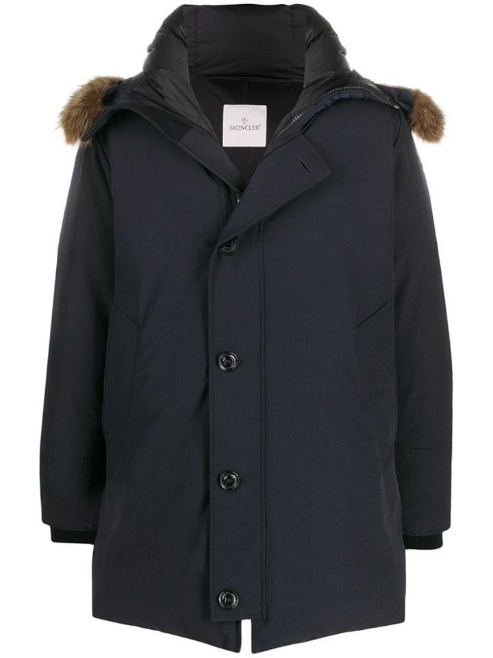 Moncler Pola Hooded Parka Coat - Blue