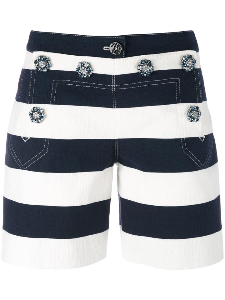 Dolce & Gabbana Striped Shorts - Blue
