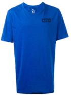 Nike Logo T-shirt, Men's, Size: Small, Blue, Cotton/polyester/viscose