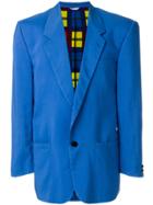 Versace Vintage Single Button Blazer - Blue