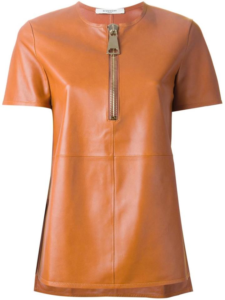 Givenchy Chunky Zip Top, Women's, Size: 36, Brown, Lamb Skin
