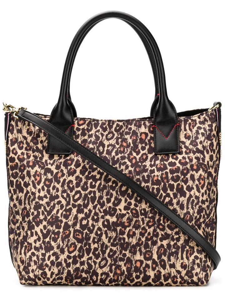 Pinko Leopard-print Shell Tote - Brown