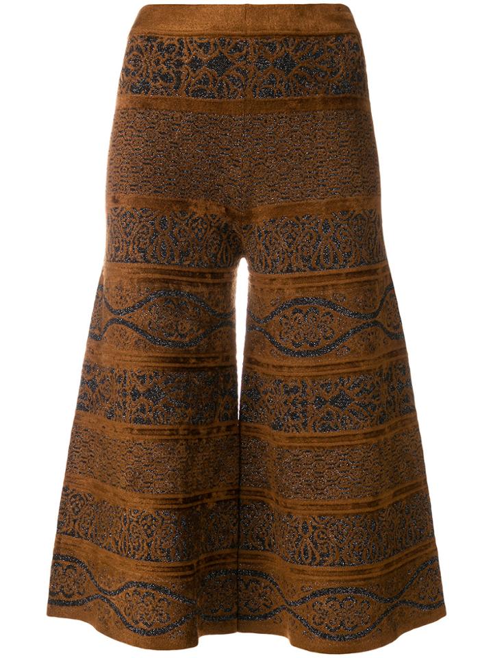D.exterior Knitted Culottes - Brown