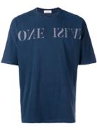 Stone Island Graphic Logo Print T-shirt - Blue