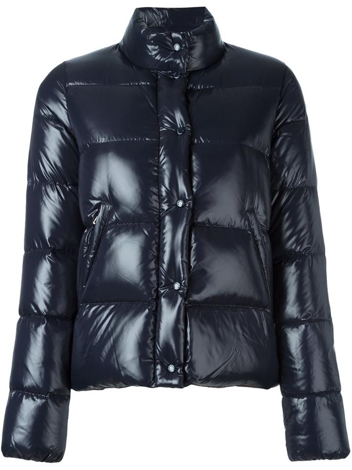 Moncler 'brethil' Padded Jacket, Women's, Size: 1, Blue, Polyamide/goose Down/feather