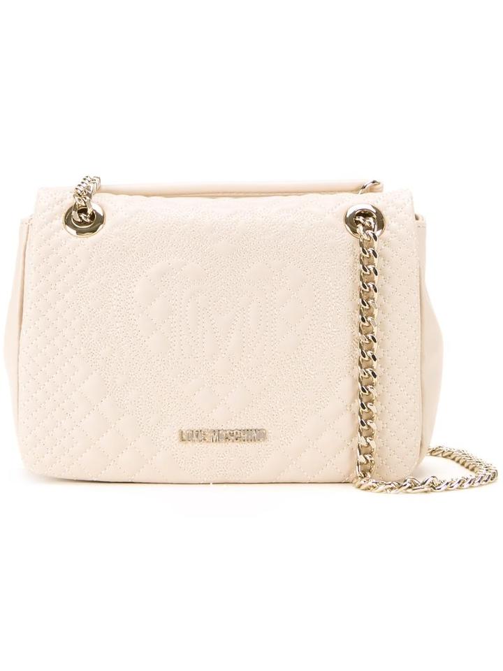 Love Moschino Embossed Medium Shoulder Bag, Women's, White