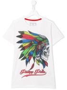 Philipp Plein Kids Feathers T-shirt, Boy's, Size: 16 Yrs, White