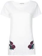 Maison Mihara Yasuhiro - Flower Embroidered Long T-shirt - Women - Cotton - 36, White, Cotton