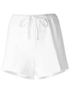 Alexander Wang Drawstring Tailored Shorts, Women's, Size: 8, White, Triacetate/polyester