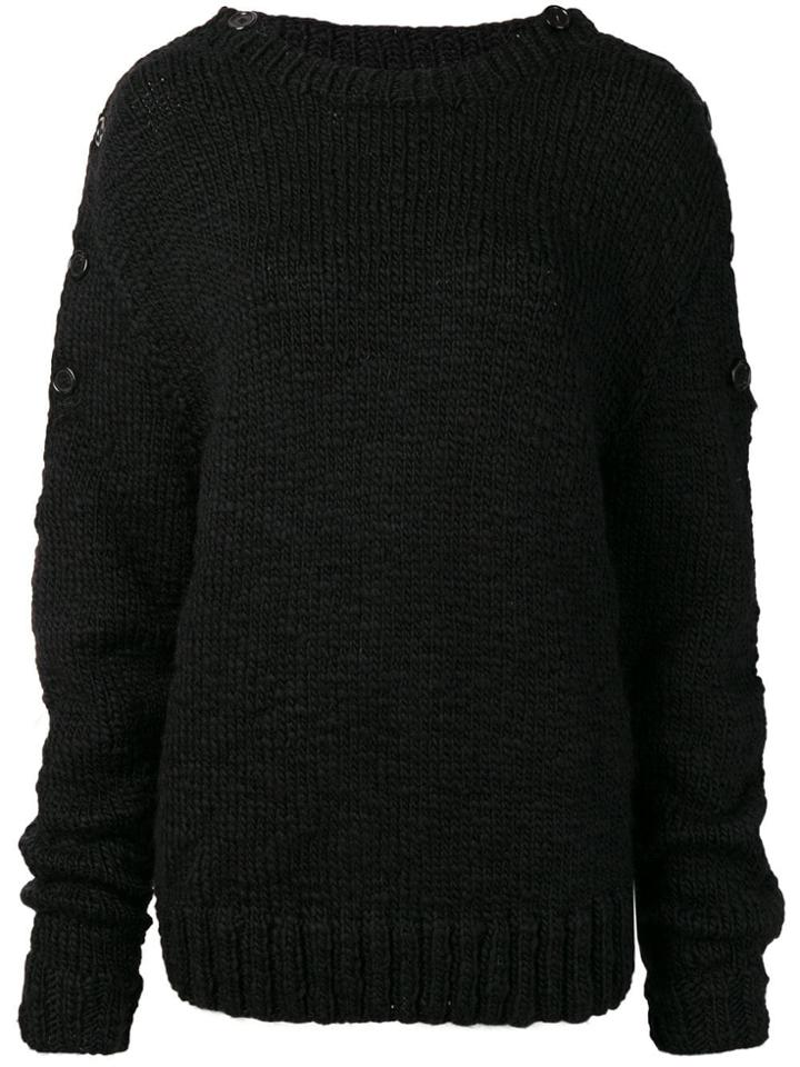 Ann Demeulemeester Cold-shoulder Jumper - Black