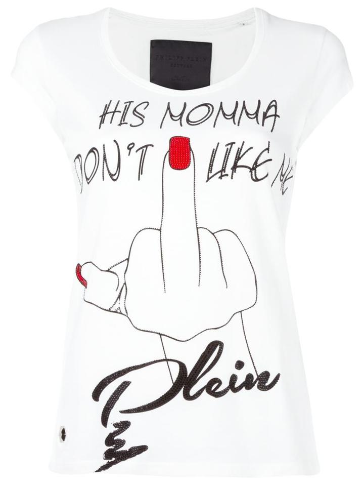 Philipp Plein Evanton T-shirt, Women's, Size: Medium, White, Cotton
