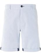 Cuisse De Grenouille Striped Shorts, Men's, Size: 34, White, Cotton