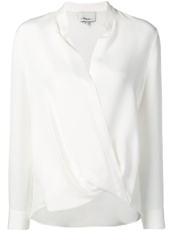 Mumofsix Relaxed Wrap Blouse - White