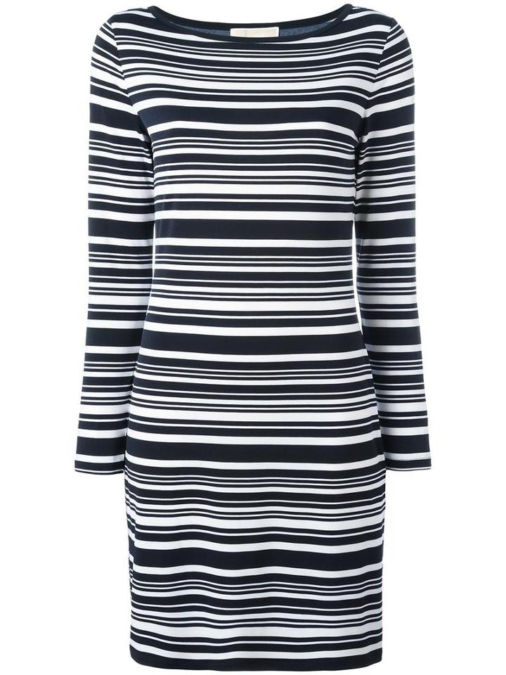 Michael Michael Kors Striped Dress, Women's, Size: Xl, Blue, Polyester/spandex/elastane