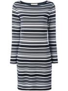 Michael Michael Kors Striped Dress, Women's, Size: Xl, Blue, Polyester/spandex/elastane